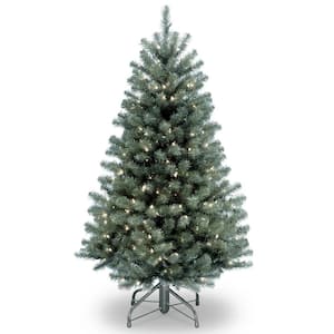 4.5 ft. North Valley Blue Spruce Artificial Christmas Tree with Clear Lights