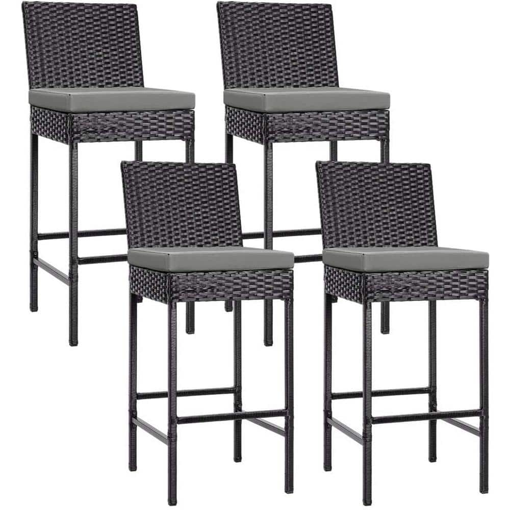 Grey wicker counter stools new arrivals