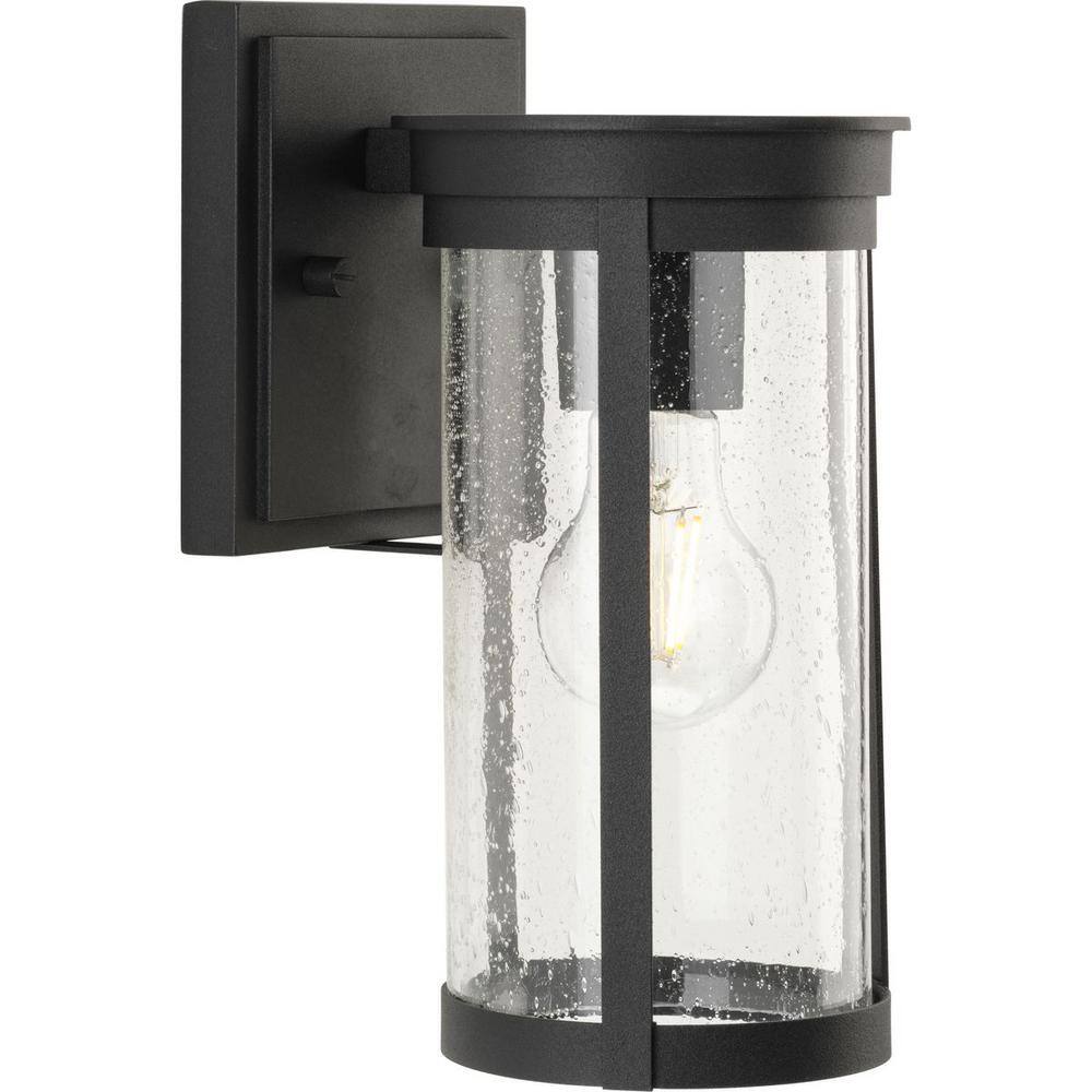 Belden Black Cast Aluminum Outdoor Wall Lantern with Clear Glass