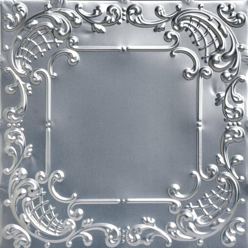 Baby's Breath Lacquered Steel 2 ft. x 2 ft. Decorative Nail Up Tin Ceiling Tile (24 sq. ft. /Case) price history on PriceWatchPro