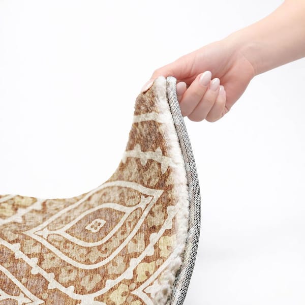 Dream Shag Premium Machine Washable Abstract ADS761 Paprika 10 ft. x 14 ft. Area Rug