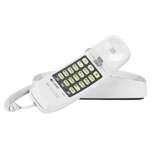 AT&T Trimline Telephone With Memory - White