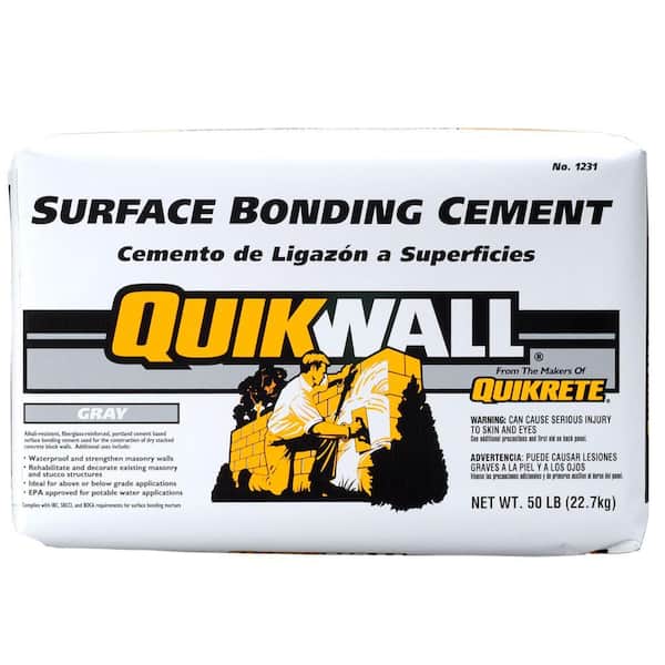 Have A Question About Quikrete Quikwall 50 Lb Gray Surface Bonding Cement Pg 2 The Home Depot - Quikwall Surface Bonding Cement Gray
