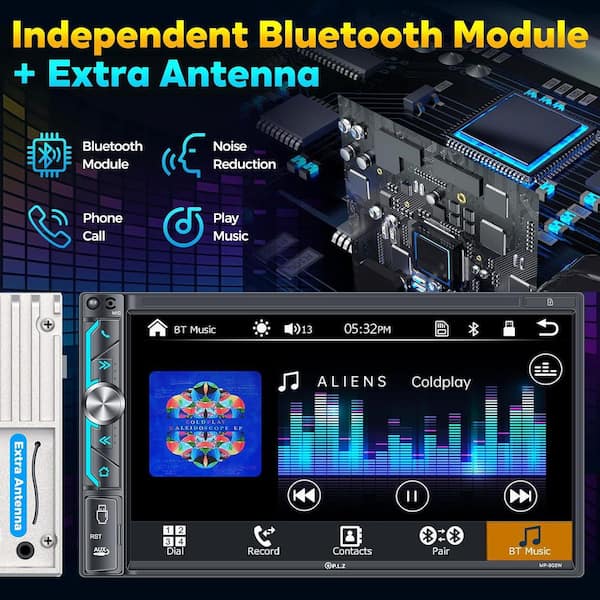 Inefala 2 64GB 1 DIN Radio de Coche Android con Carplay Inalámbrico y