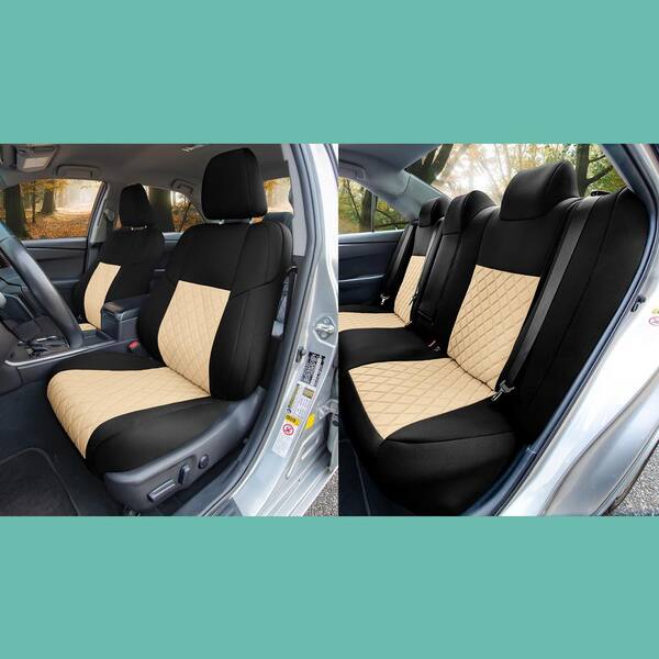 2001-2004 Toyota Sequoia SR5 Synthetic Leather Seat Cover - Tan (Bucket Seat Without Headrest)