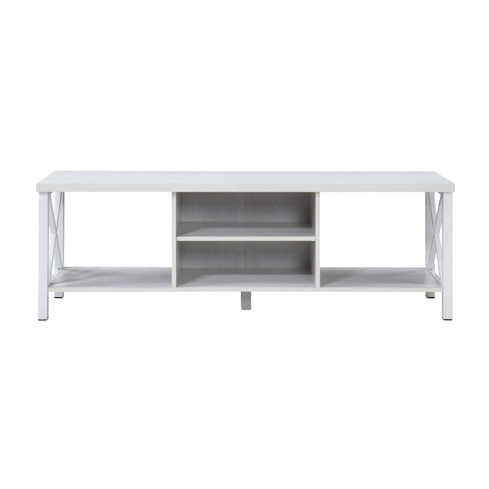 58.27 in. Ivory Wood TV Stand with 4 Storage Shelves Fits TV's up to 65 in. price history on PriceWatchPro