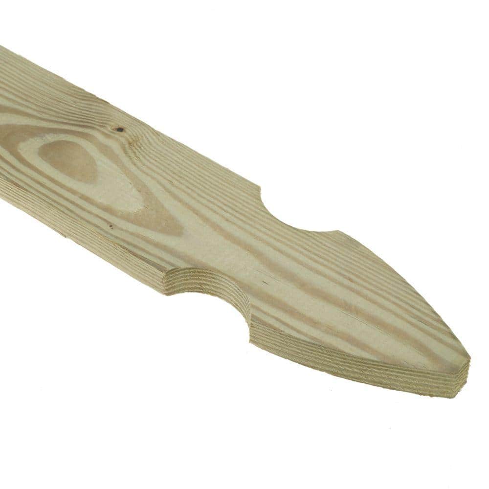 1 in. x 4 in. x 6 ft. PressureTreated Pine French Gothic Fence Picket