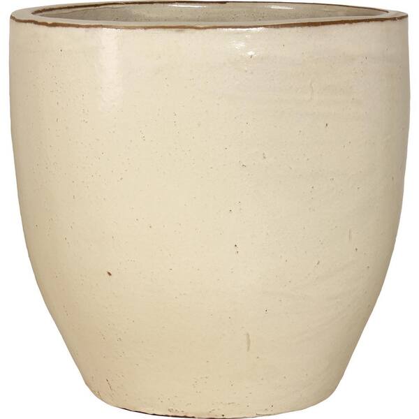 Unbranded 14 in. Antique White Ceramic Egg Planter