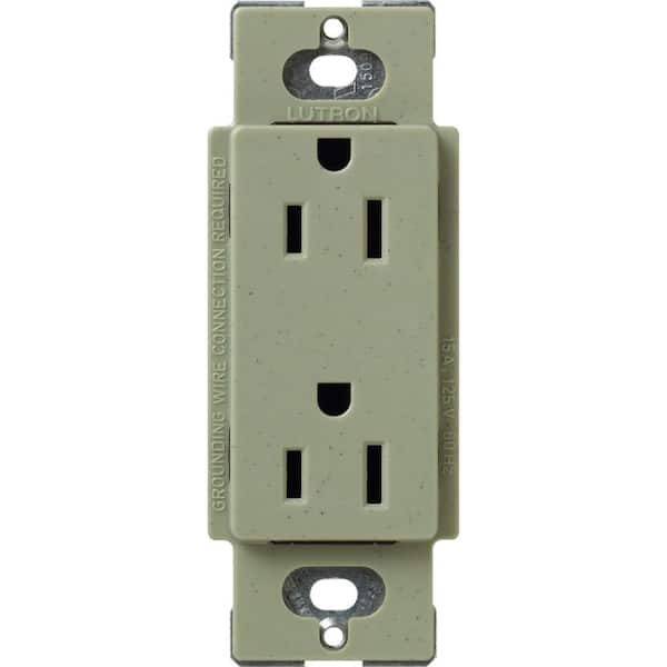 Lutron Claro 15-Amp Tamper-Resistant Duplex Receptacle, Greenbriar (SCRS-15-TR-GB)