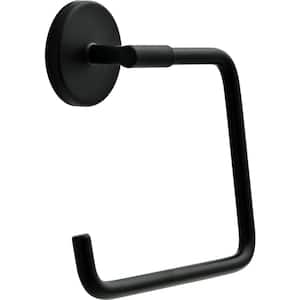 Lyndall Wall Mount Square Open Towel Ring Bath Hardware Accessory in Matte Black