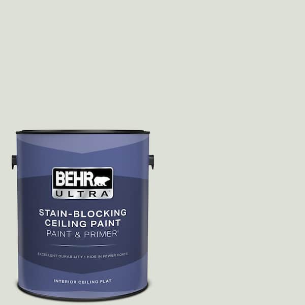 BEHR ULTRA 1 gal. #N390-1 Light Mist Ceiling Flat Interior Paint with Primer