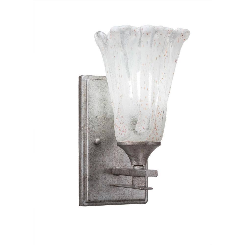 Pavona 18in 120/277V Wall Sconce in Antique Silver with Clear Radiance Crystal main image 1