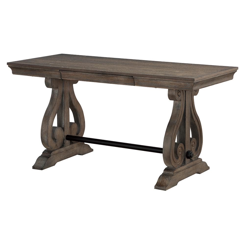 Toulon Dark Oak 60" Writing Desk with Drawer
