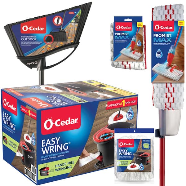 Mop  O-Cedar EasyWring Spin Mop and Bucket System 2 Extra Machine