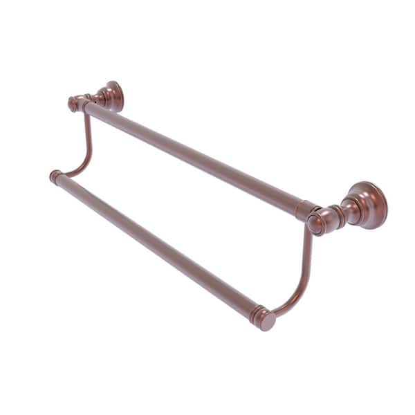 Allied Brass Carolina 36 in. Wall Mounted Double Towel Bar in Antique Copper