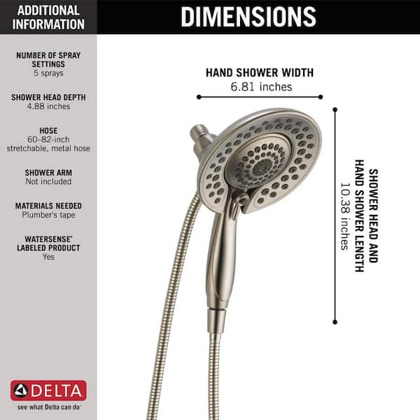 In2ition® 5-Setting Two-in-One Shower in Stainless 58569-SS-PK