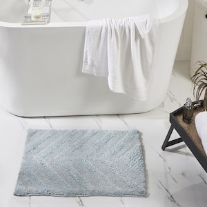 MODERN THREADS Platinum Reversible Contrast Stripe Bath Runner