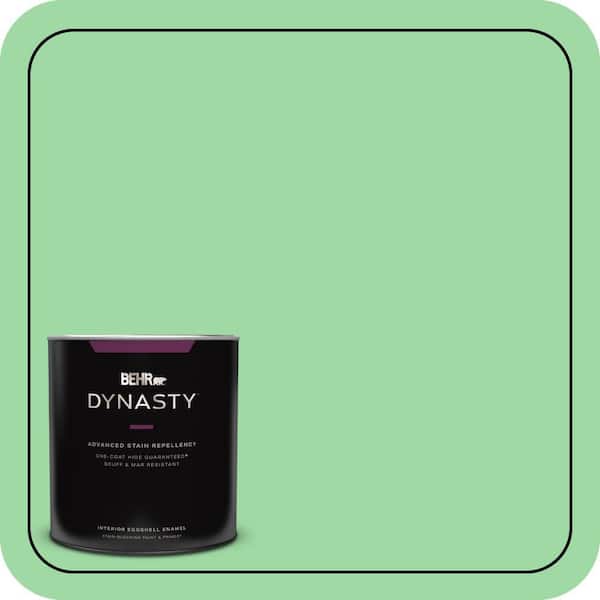 BEHR DYNASTY 1 qt. #450B-4 Green Trance Eggshell Enamel Interior Stain-Blocking Paint and Primer
