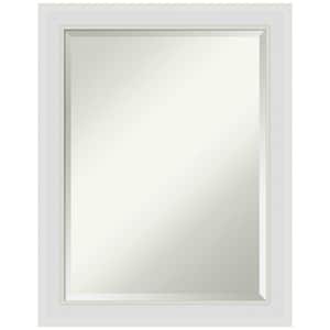Medium Rectangle Flair Soft White Beveled Glass Casual Mirror (28 in. H x 22 in. W)