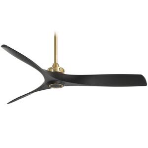 Aviation 60 in. Indoor Soft Brass Finish Ceiling Fan with Remote Control
