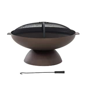 Denison 40 in. x 22.83 in. Extra-Large Round Copper Wood-Burning Firepit