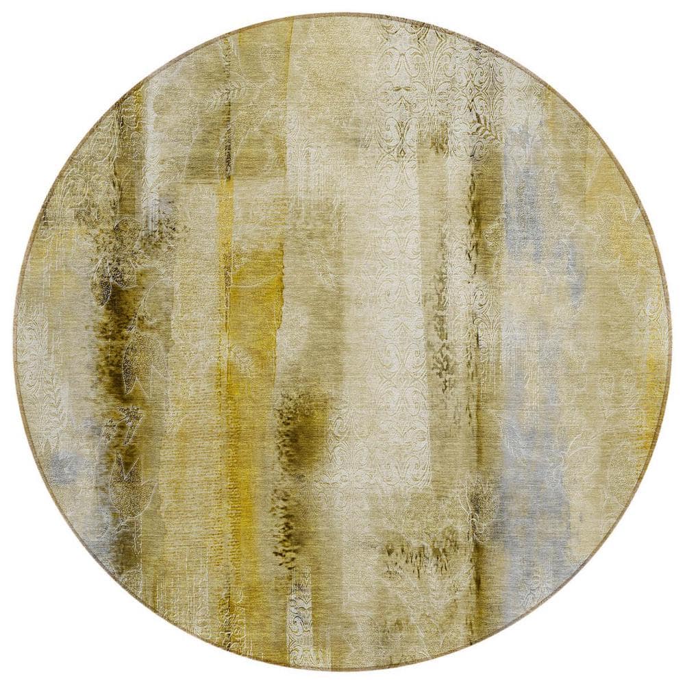 Taupe 8 ft. Round Woven Border Polyester Round Indoor/Outdoor Area Rug price history on PriceWatchPro