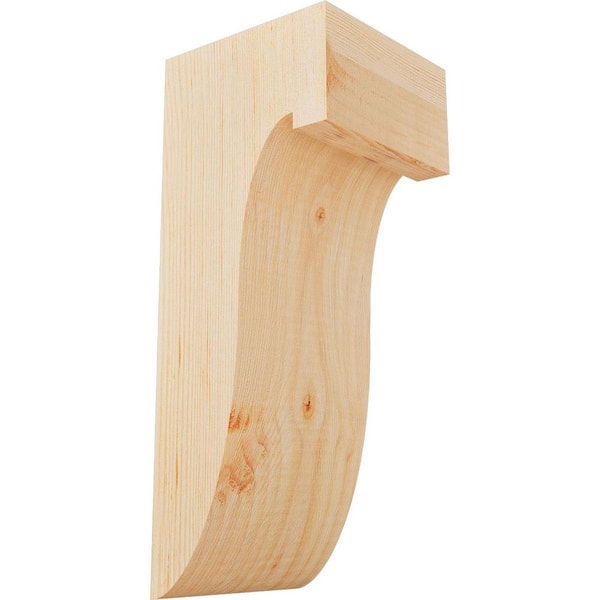 Ekena Millwork 5-1/2 in. x 6 in. x 14 in. Douglas Fir Del Monte Smooth Corbel