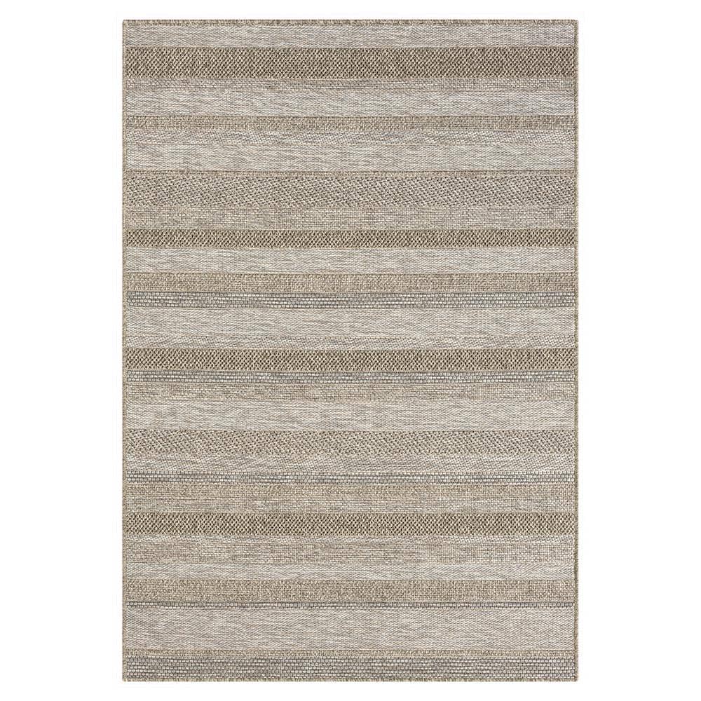 Odette Tan/Brown 8 ft. x 10 ft. Striped Indoor/Outdoor Area Rug