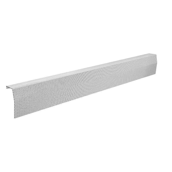Baseboarders Premium Series 6 ft. Galvanized Steel Easy Slip-On Baseboard Heater Cover in White