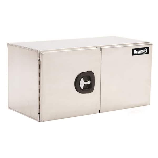 Buyers Products Company 24 in. x 24 in. x 30 in. Smooth Aluminum Underbody Truck Tool Box with Barn Door