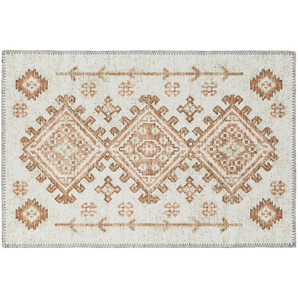 Addison Rugs Bravado Red 1 ft. 8 in. x 2 ft. 6 in. Geometric Indoor/Outdoor Washable Area Rug