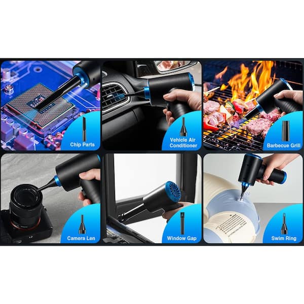 Buy Compressed Air Duster - 91000RPM Electric Air Duster And Vacuum 2 In 1, 9000mAh Rechargeable