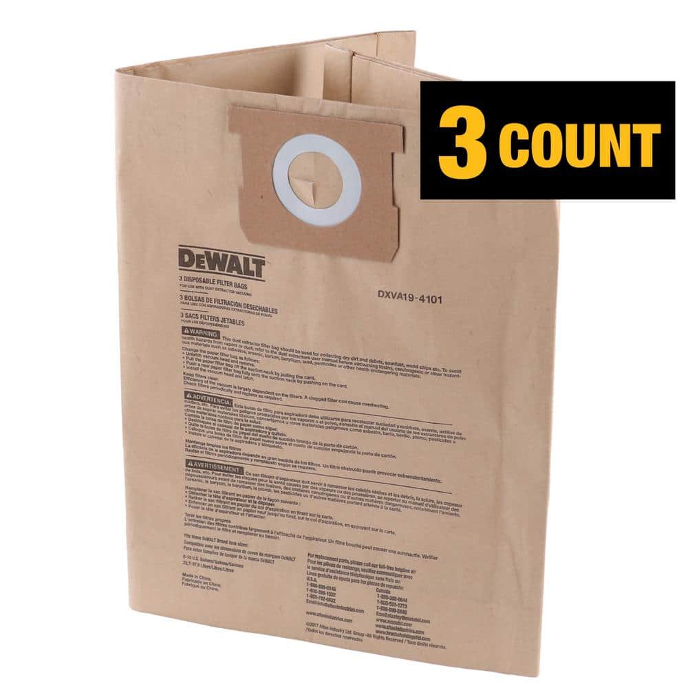 DEWALT to 10 Dust Bag Filter Wet/Dry Vac DXVA19-4101