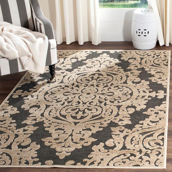 Paradise Stone/Anthracite Doormat 3 ft. x 4 ft. Border Area Rug