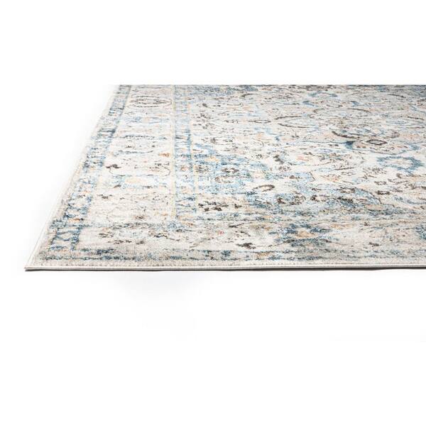 BASHIAN - Ashland Ivory 4 ft. x 6 ft. (3 ft. 6 in. x 5 ft. 6 in.) Floral Transitional Accent Rug