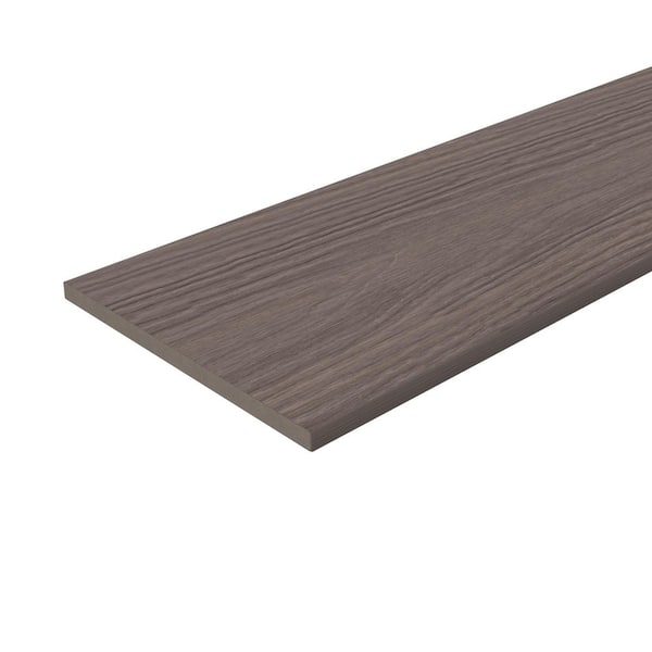 NewTechWood Fascia 0.6 in. x 11.22 in. x 6 ft. Rustic and Wood Grain Castle Gray Composite Decking Board
