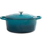 Crock-Pot Artisan 7 qt. Round Cast Iron Nonstick Dutch Oven in Slate Gray  with Lid 69143.02 - The Home Depot
