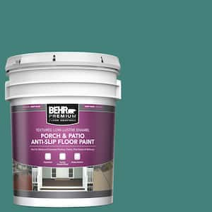 5 gal. #M450-6 Bubble Turquoise Textured Low-Lustre Enamel Interior/Exterior Porch and Patio Anti-Slip Floor Paint