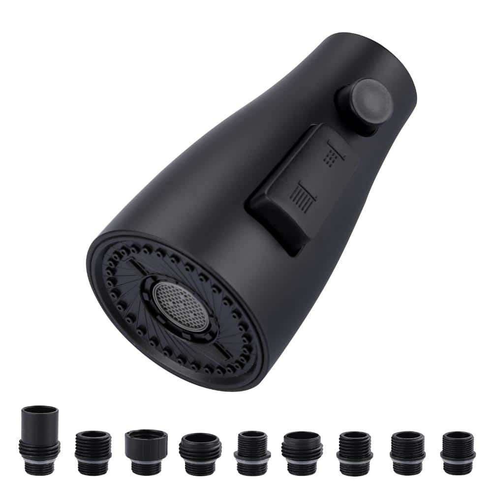3-Functions Sprayer Pull Down Kitchen Faucet Spray Head Replacement in Matte Black price history on PriceWatchPro