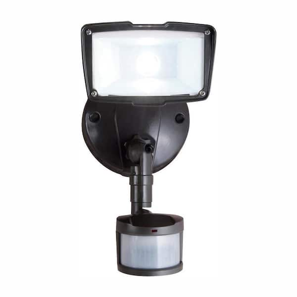 All-Pro 110-Degree Bronze Motion Activated Sensor Outdoor Integrated LED Security Flood Light