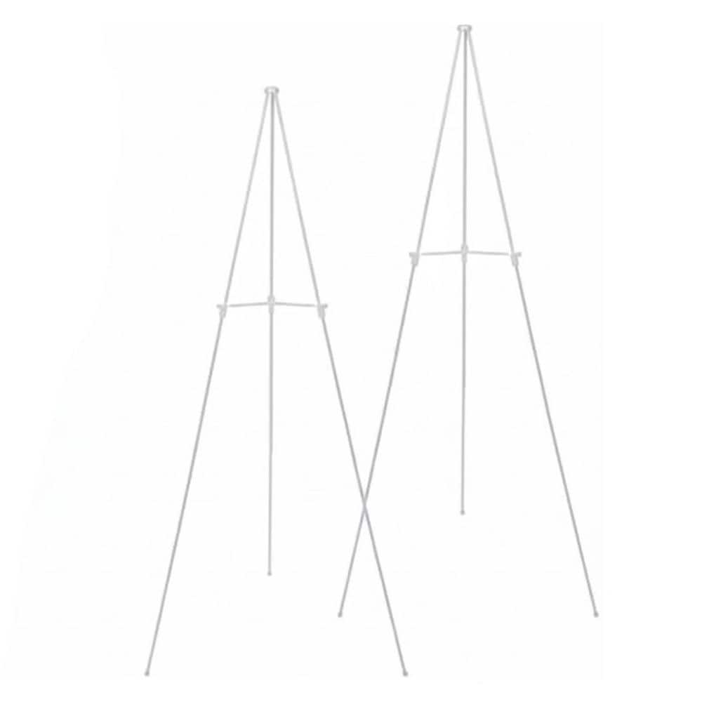 Aoibox 2-Pack White Adjustable Art Easel Stand 63 in. Metal