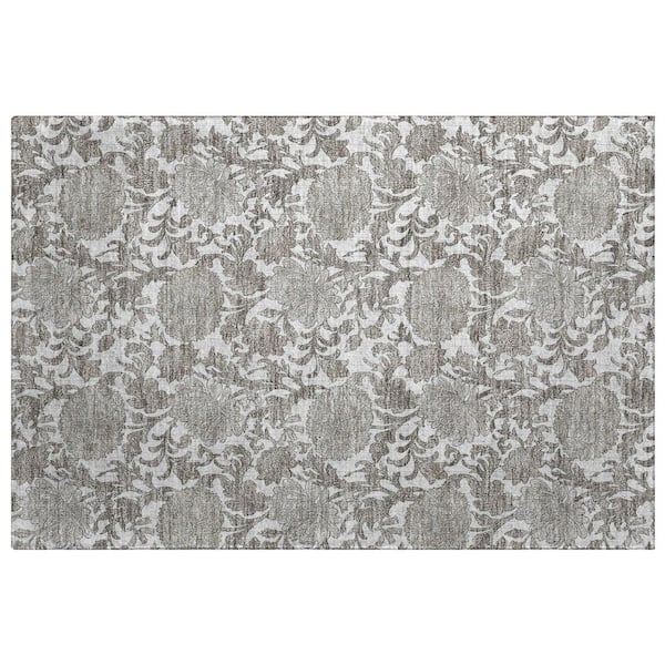 Dream Shag Premium Machine Washable Abstract ADS677 Ivory 2 ft. x 3 ft. Accent Rug