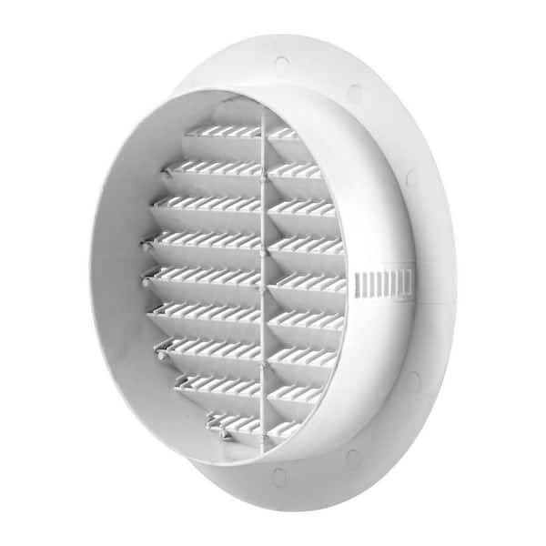 Lambro Plastic Flush-Mount Round Vent with Friction-Fit