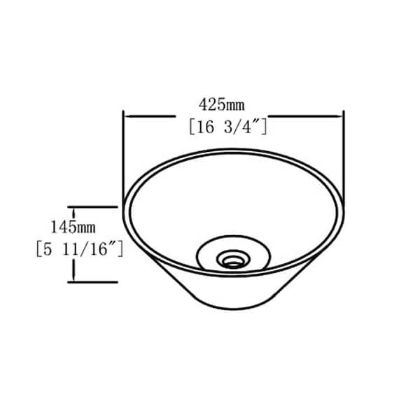 16.7 in. W x 16.7 in. D Ceramic Vanity Top in White