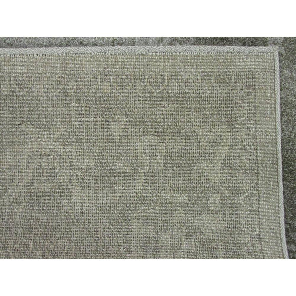 La Jolla Light Gray Floral Reversible Synthetic Rug, 7x10 ft