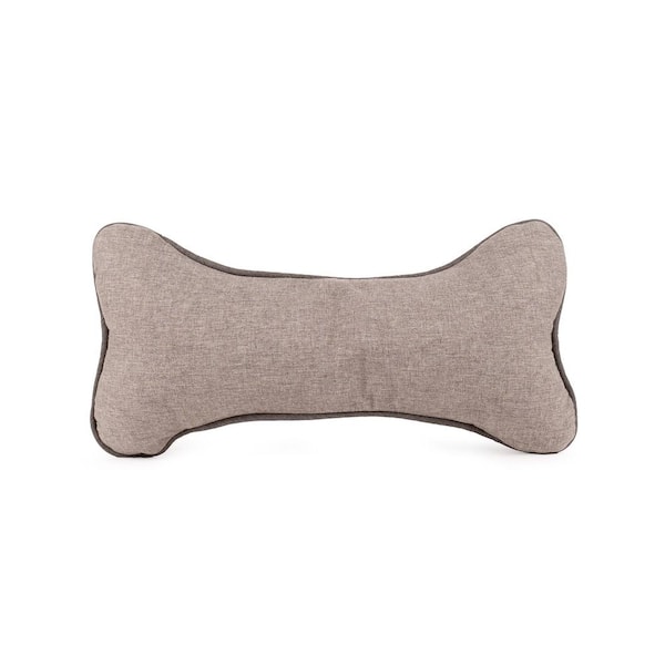 L/XL Light Gray GreenDog Luxe Neutral Bone Pillow