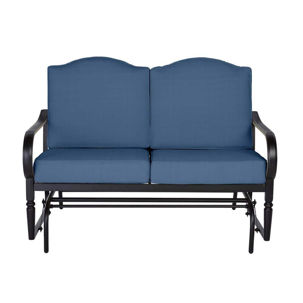 blue porch glider