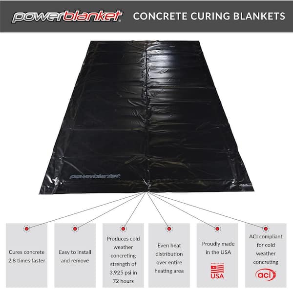 Powerblanket Concrete Curing Blanket - 20ft.L x 5ft.W, Model MD0520