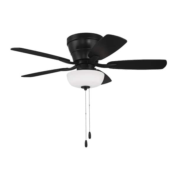CRAFTMADE Wheeler 2-Light Bowl 42 in. Indoor Flat Black Finish Ceiling Fan with LED Bulbs Included