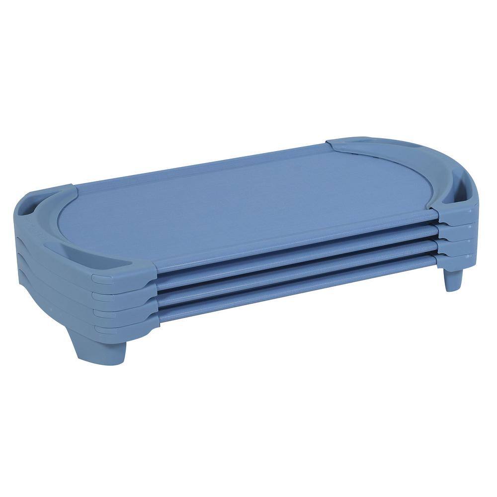 SpaceLine Toddler Portable Nap Cots for Kids, Wedgewood Blue (4